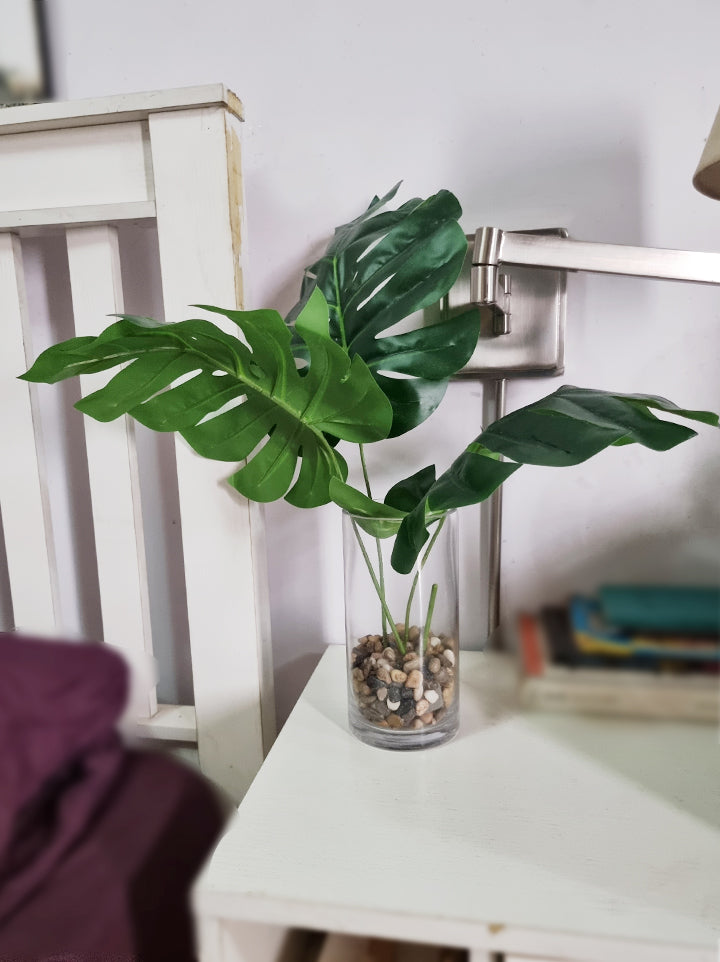 monstera leaves vase Monstera in Glass Vase