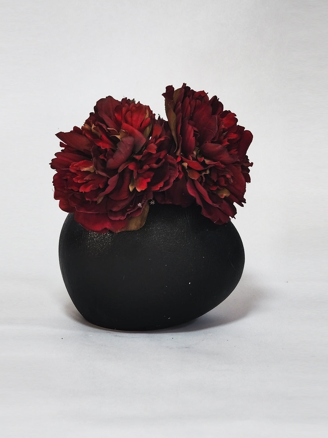 Matte Black Sphere Bud Vase - 13.5cm