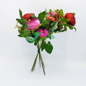 Mixed Peony Bunch - Red and Pink