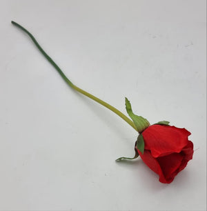 Single Red Rose Stalk (WITHOUT Leaves) - 44cm