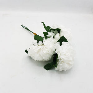 Small Hydrangeas Flowers - 4 Heads - White