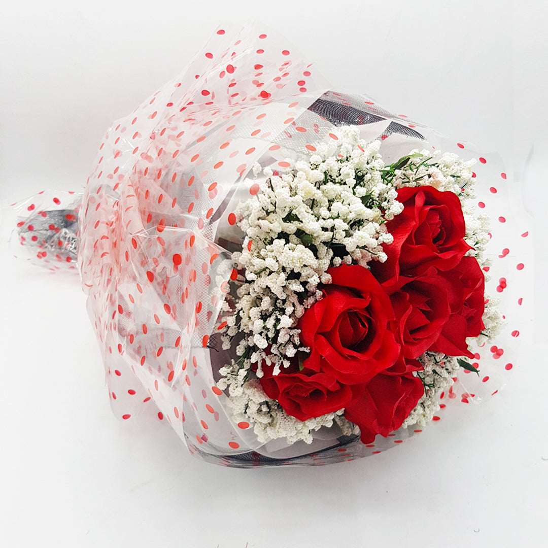 Bouquet of Flowers - Roses and Frost Flowers -Gift