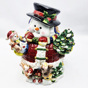 Christmas Ceramic Snowman - Preloved - 27cm