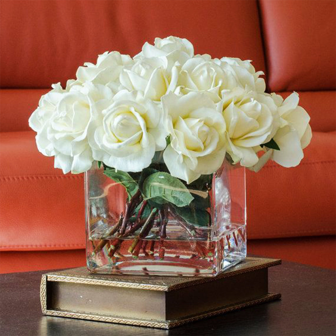 Clear Square Glass Table Vase 10cm