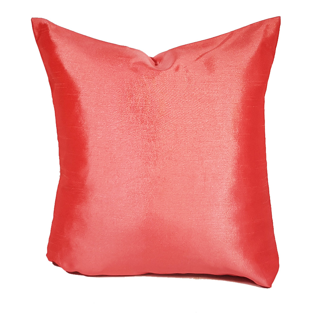 Coral Pink Throw Pillow Cover