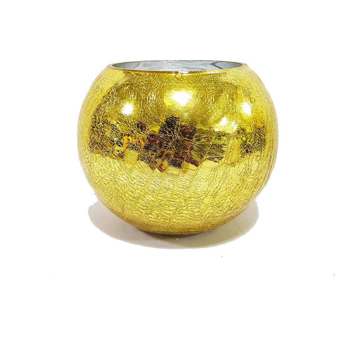 Textured Gold Vase - 16.5cm height