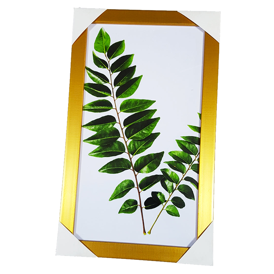 Gold-Framed Leaf - Wall Art - Style 2