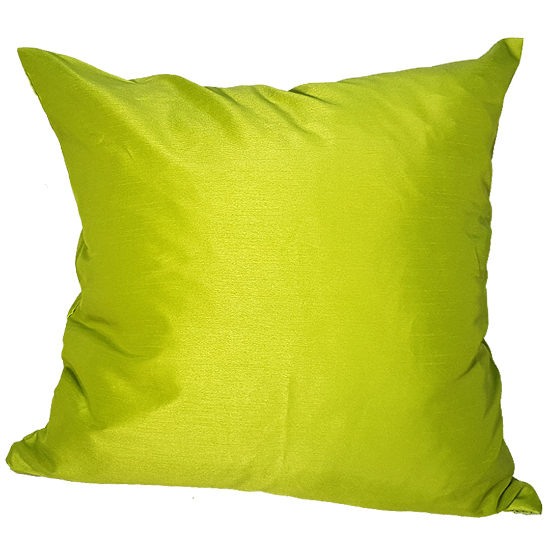 Lemon Green Plain Throw Pillow Cover