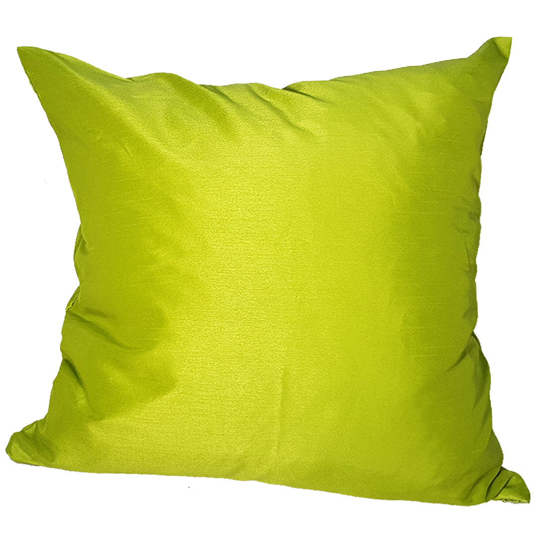 Lemon Green Plain Throw Pillow Cover