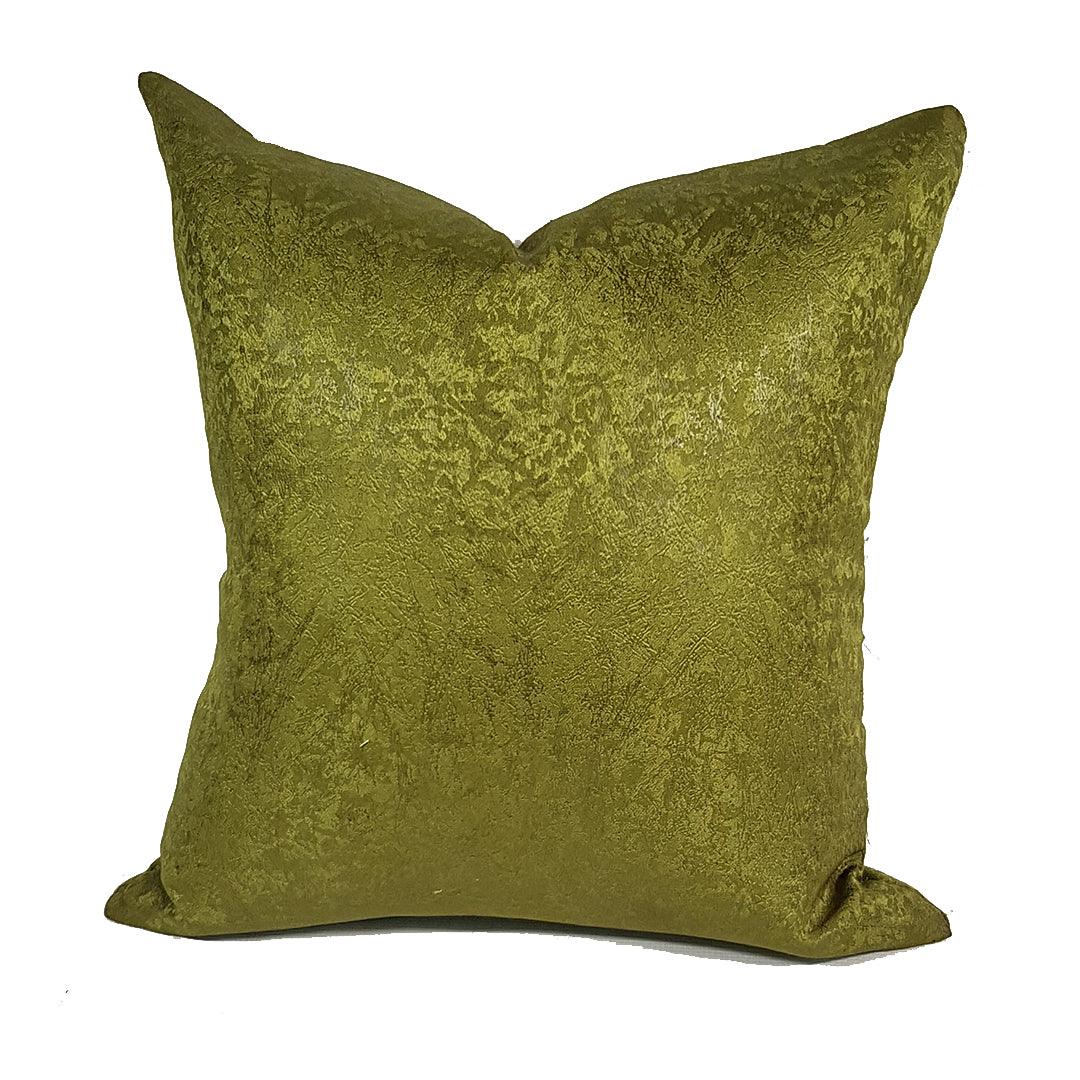 Textured Green Throw Pillow style 1