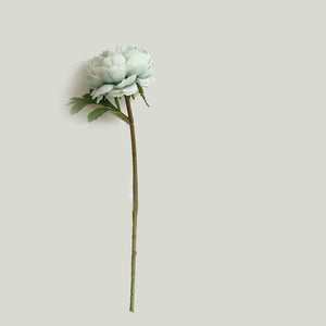 Artificial Peony Flower Stalk/Stem - Grey-Blue