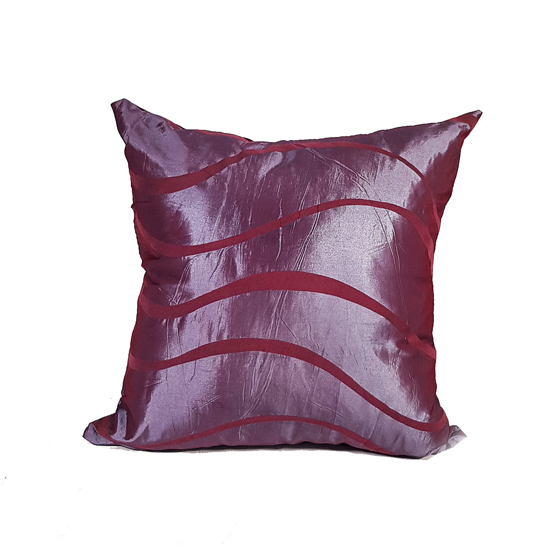 Throw Pillow Cover with Broad Wavy Lines