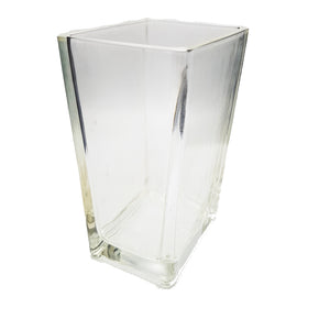 Clear Rectangular Glass Table Vase