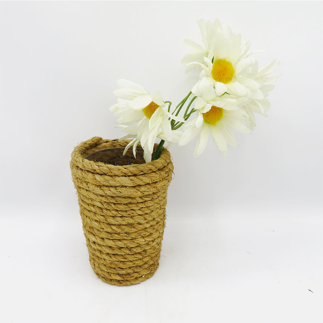 DIY Rope Vase with Flowers - PreLoved -Home Declutter