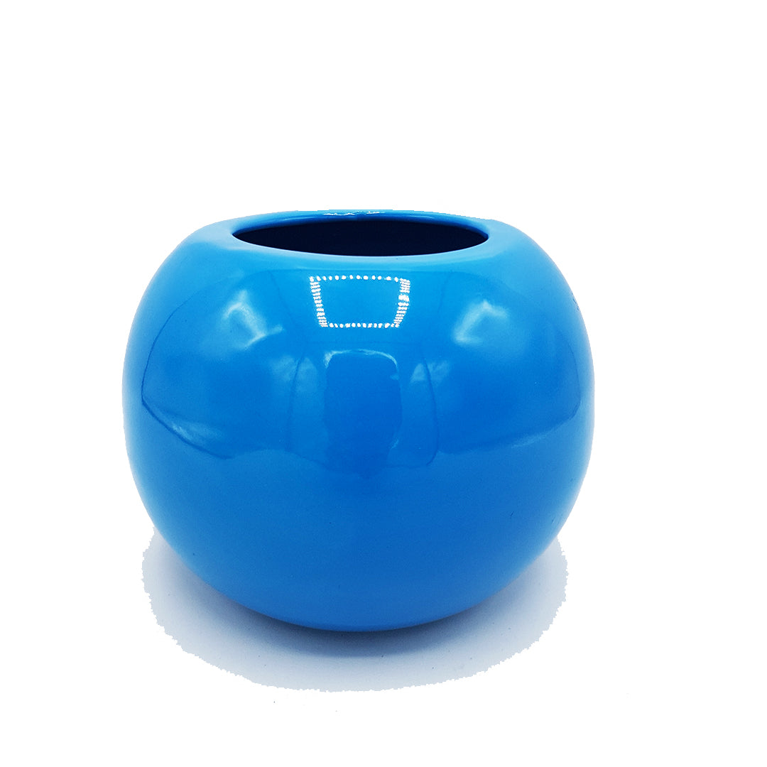 Round Ceramic Vase - Blue