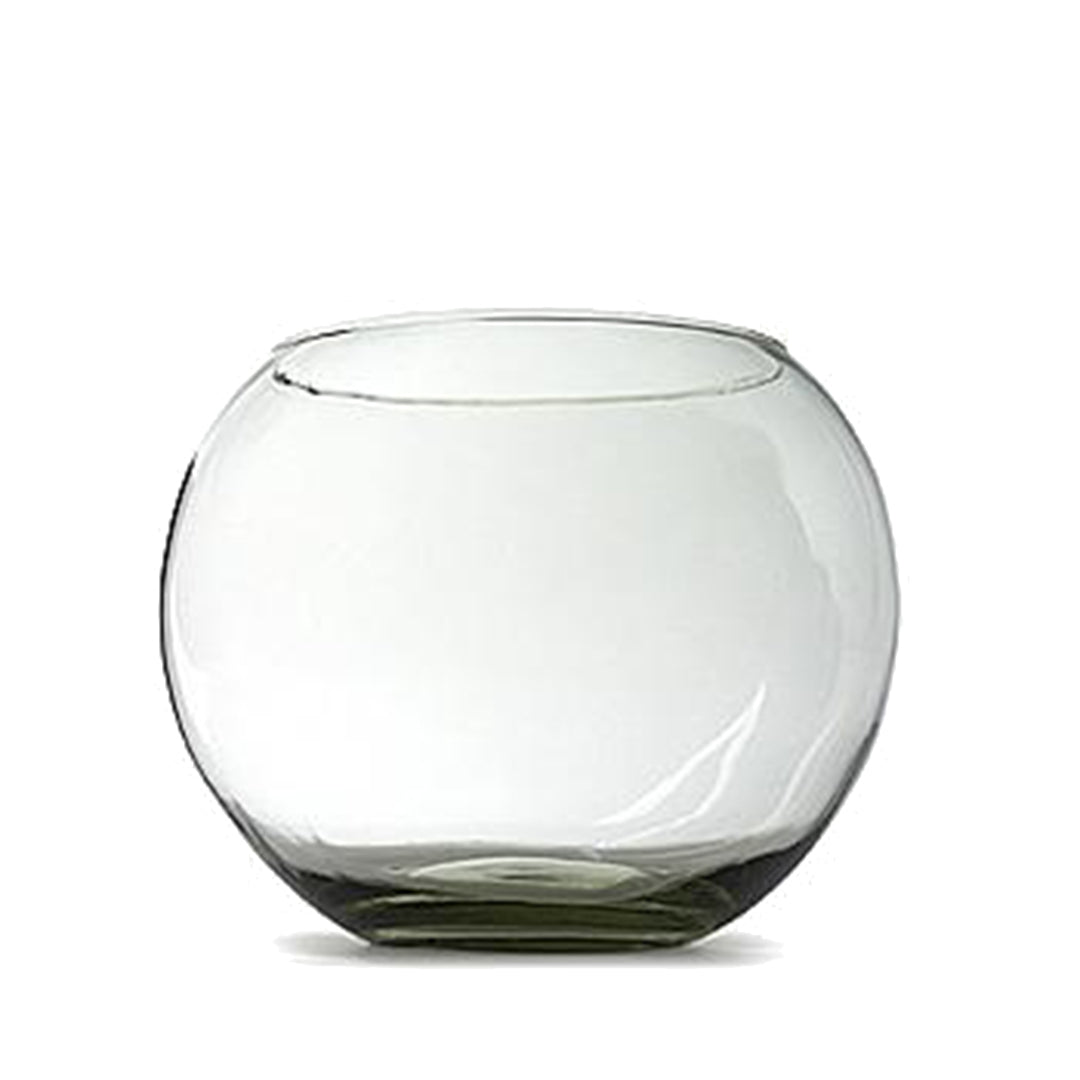 Round Glass Vase - 15cm Height