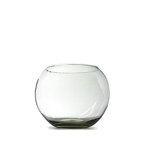 Small Round Glass Vase - 11cm Height