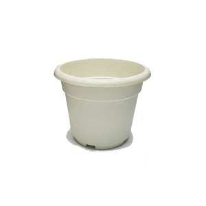 Small Plastic Planter/Vase - White - 9cm Height