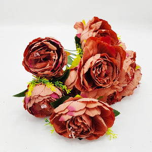 Bunch of Soft Texture Peonies Style 2 - Terracotta