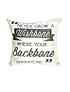 Lettered Throw Pillow - Wishbone Backbone
