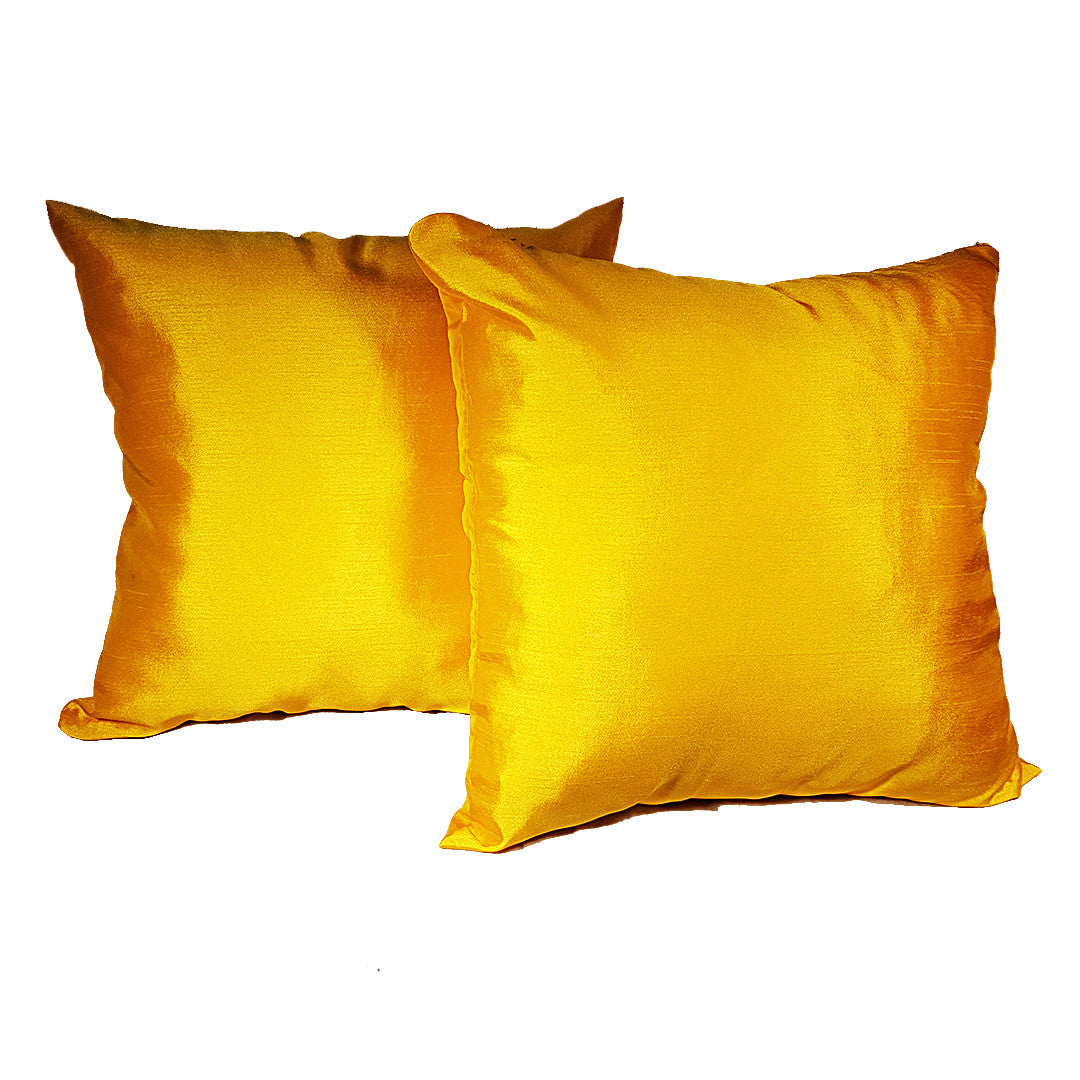 Pair of Mustard Yellow Throw Pillows